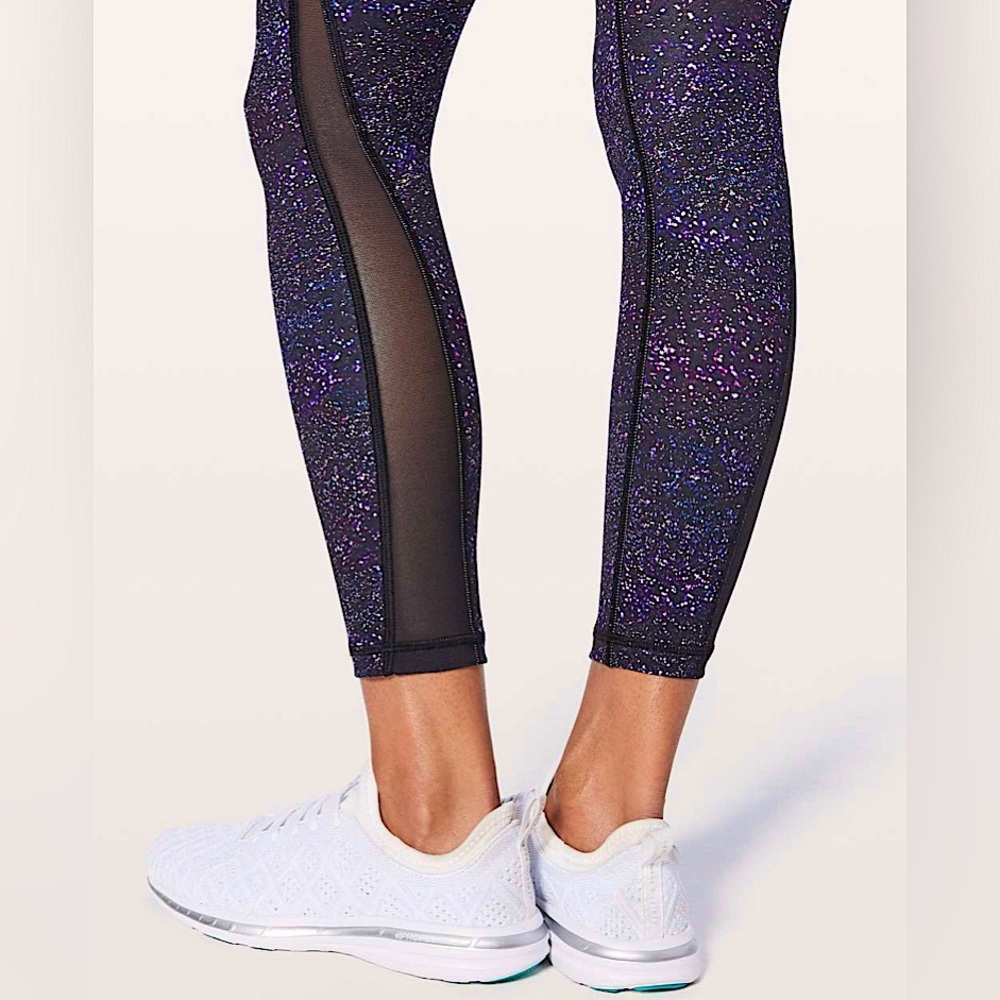 LULULEMON Train Times 7/8 Pant 25" in Crystalline Multi / Black, Size 4
